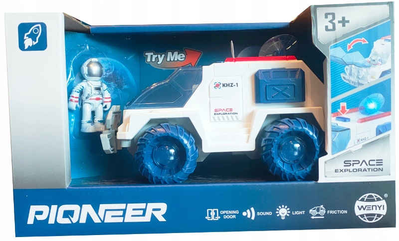 ŁAZIK KOSMICZNY NASA SPACE EXPLORATION Z NAPĘDEM ŚWIATŁO DŹWIĘ + ASTRONAUTA