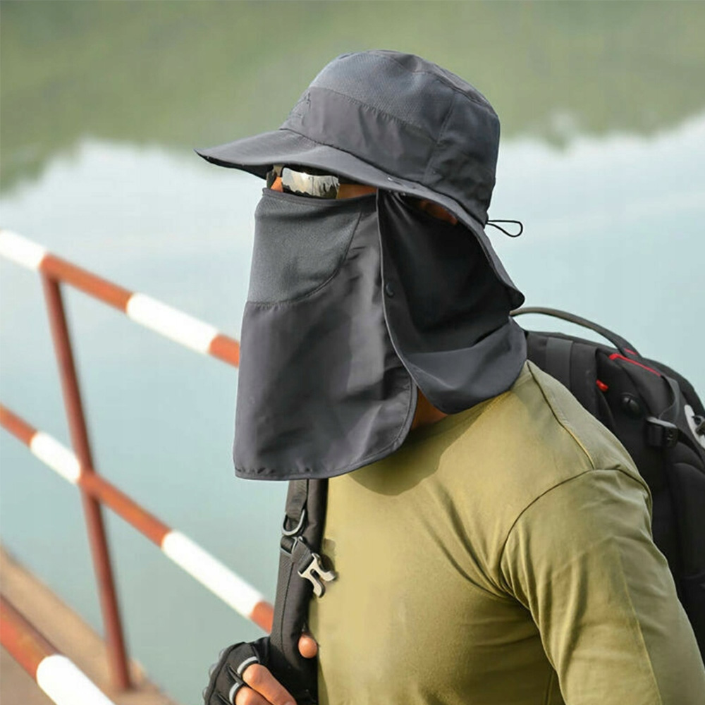 KAPELUSZ WĘDKARSKI Z MASKA CZAPKA PRZECIWSŁONECZNA Z SZEROKIM RONDEM Kod producenta Kapelusz wędkarski