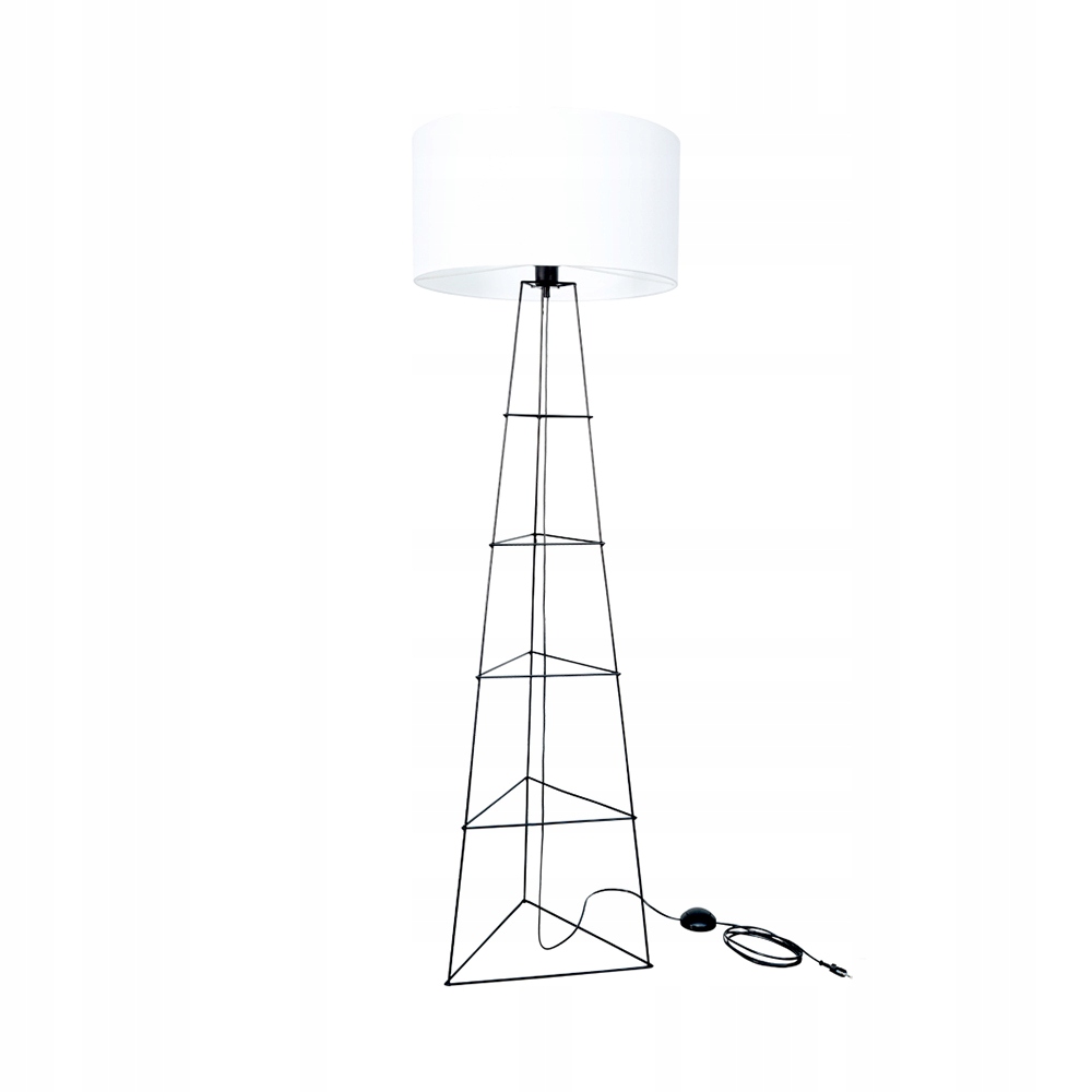 Veľká Drôtená Stojaca Lampa S Tienidlom Loft Do Obývačky E27 Led