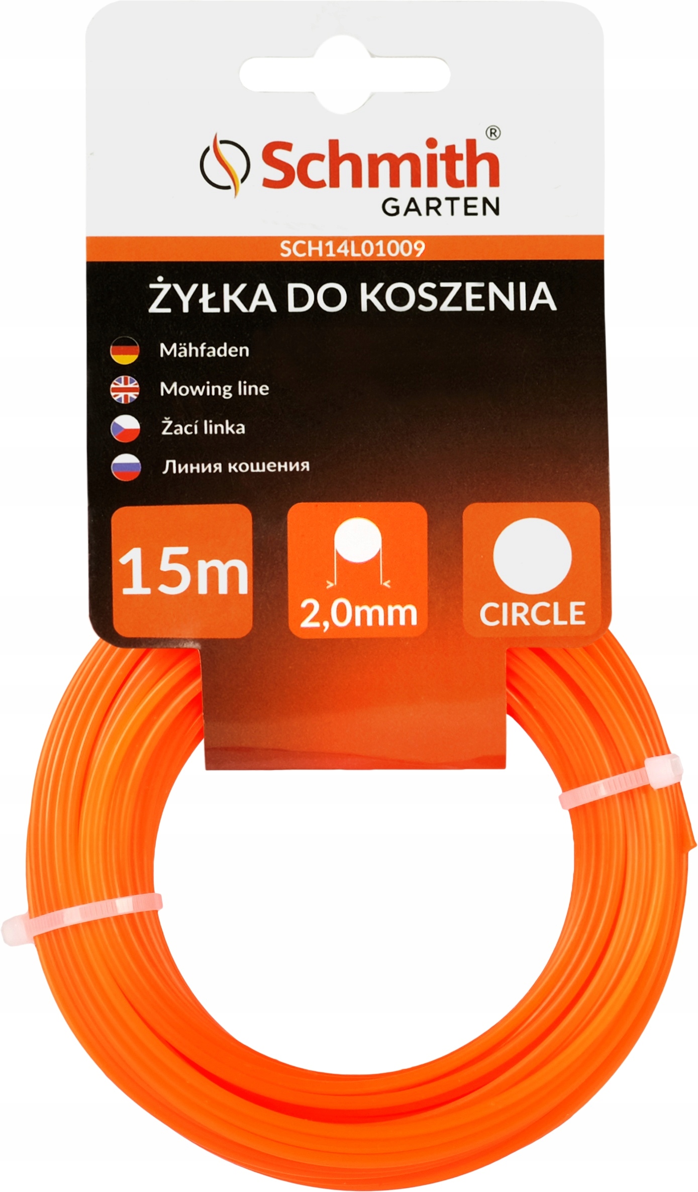 SCHMITH ŻYŁKA OKRĄGŁA DO PODKASZARKI 2,0MM X 15M KOSY