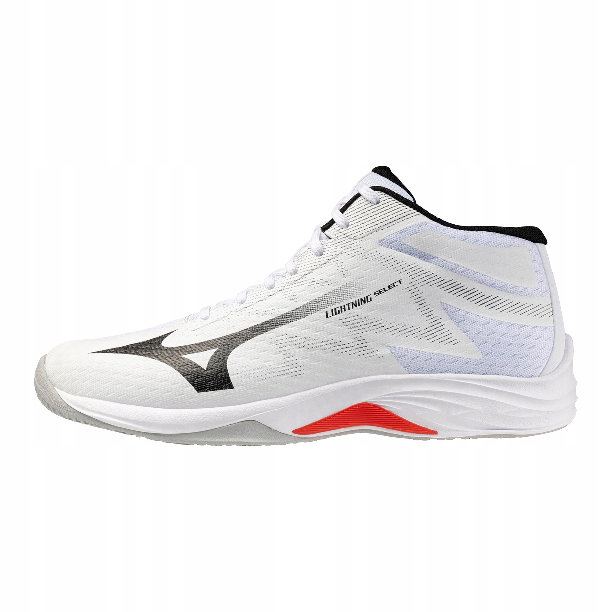 Buty do siatkówki Mizuno Lightning Select Mid white/black/fiery red