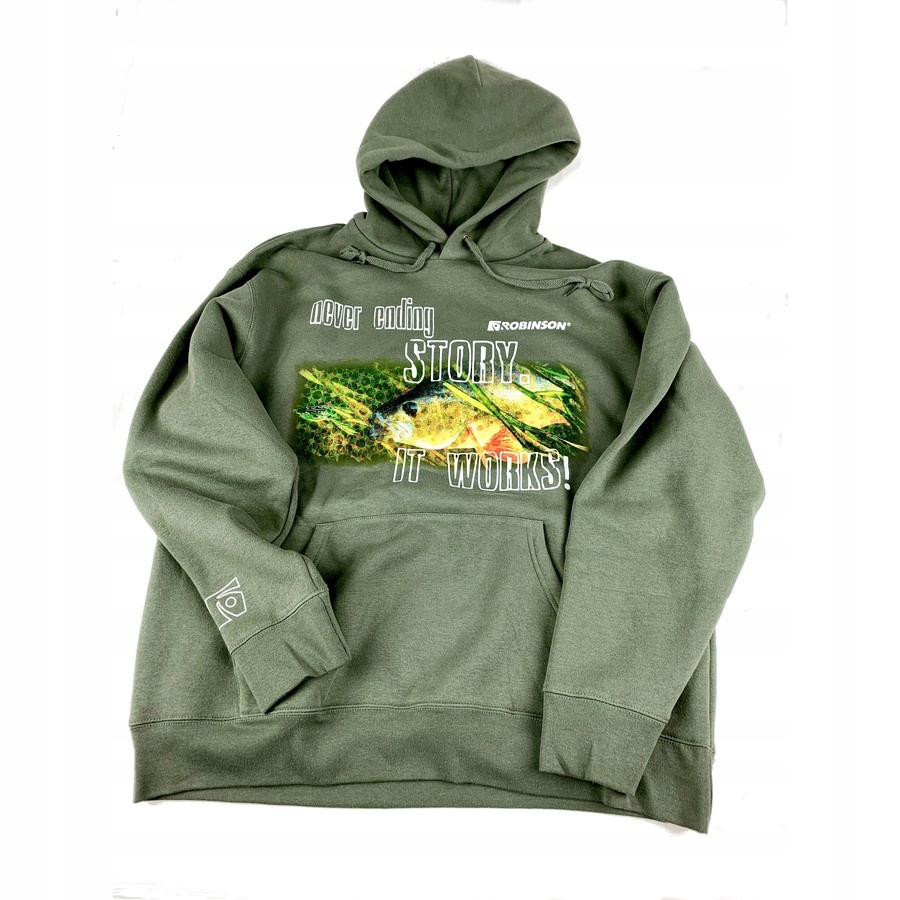 Robinson Bluza Bawełniana z Kapturem Olive XXL