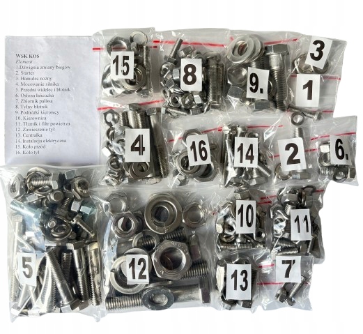 Nový Komplet Šroubů, Šrouby Nerezové Wsk 125 Kos