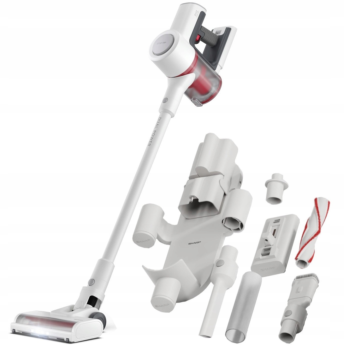 Odkurzacz Pionowy Bezprzewodowy Akumulatorowy Sharp VC-SV12AEU-W 2x bateria