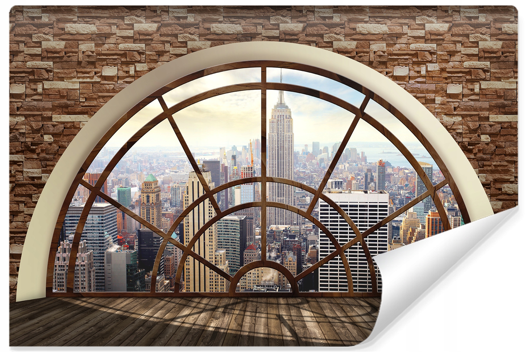 Fototapeta Okno New York Kámen Břidlice 3D 450x300