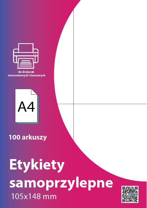 

Etykiety samoprzylepne 105x148 mm 100 szt. białe