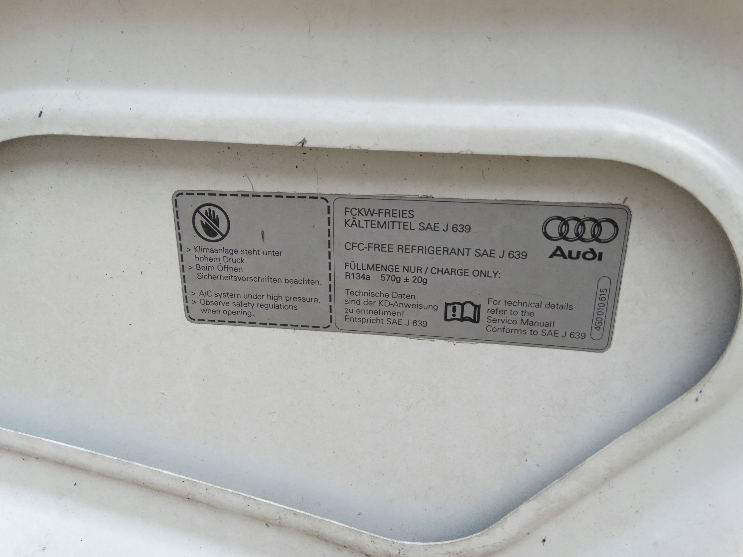 Capot Original d’aluminium BIALA AUDI A6 C7 11-18 LY9C