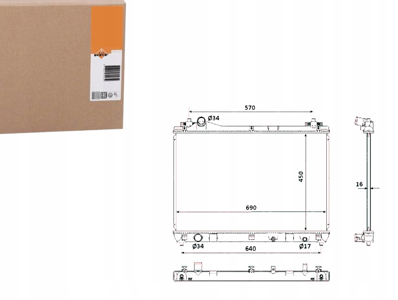 NRF CHŁODNICA SILNIKA NRF, 53917