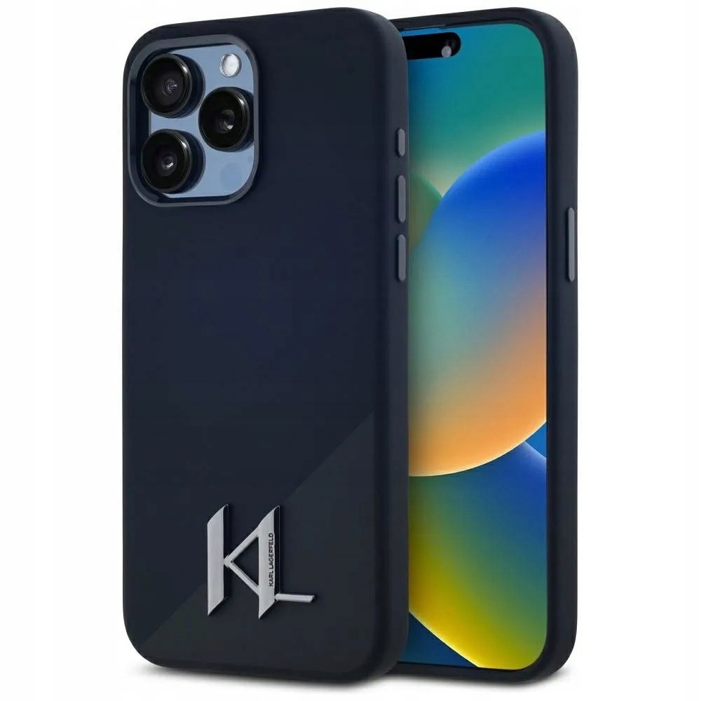 Pouzdro Karl Lagerfeld pro iPhone 15 Pro MagSafe Silicone Logo černé