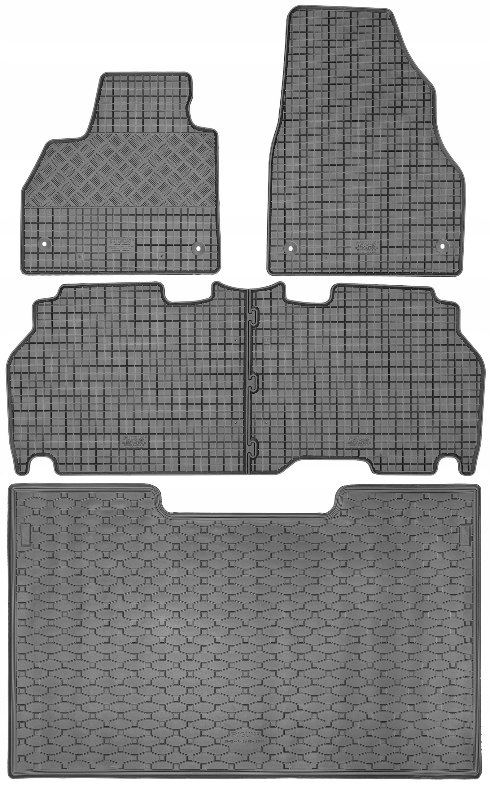 Renault Kangoo II Van od roku 2008-2021 – rohož batožinového priestoru koberčeky