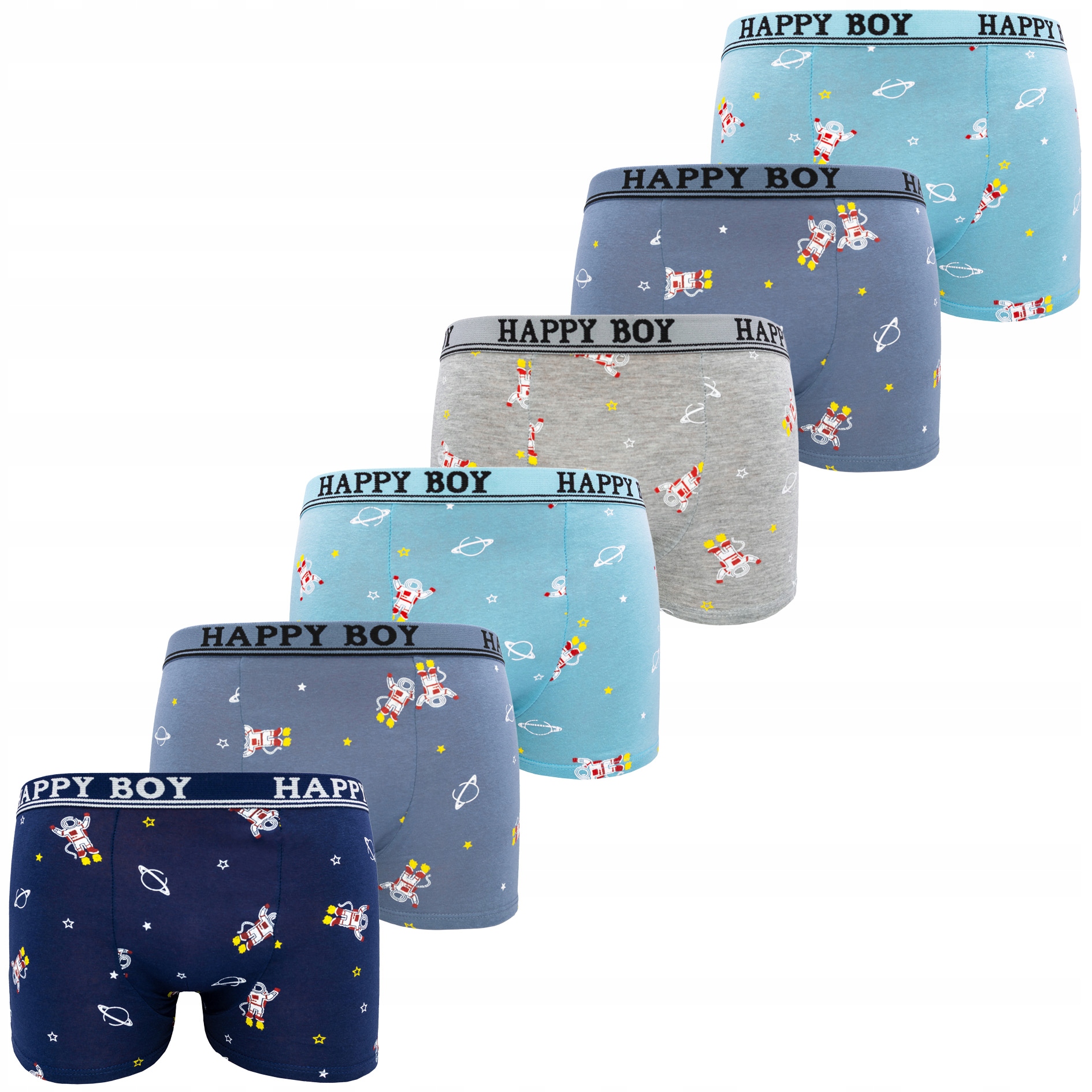 BOKSERKI CHŁOPIĘCE MAJTKI BAWEŁNIANE 6PAK