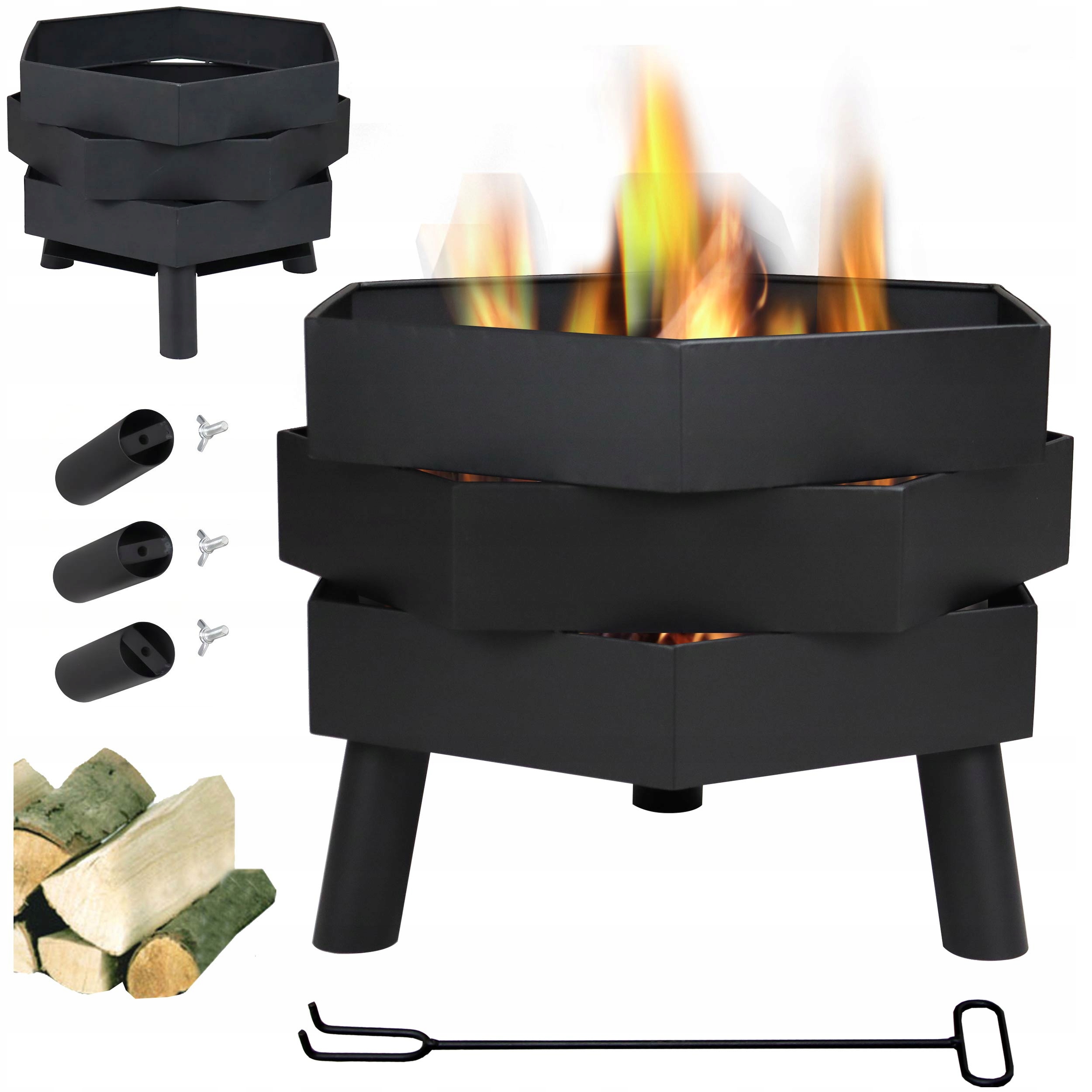 Oceľové Záhradné Ohnisko, Nerezové Ohnisko, Čierna Oceľ, Pochovávač Zdarma