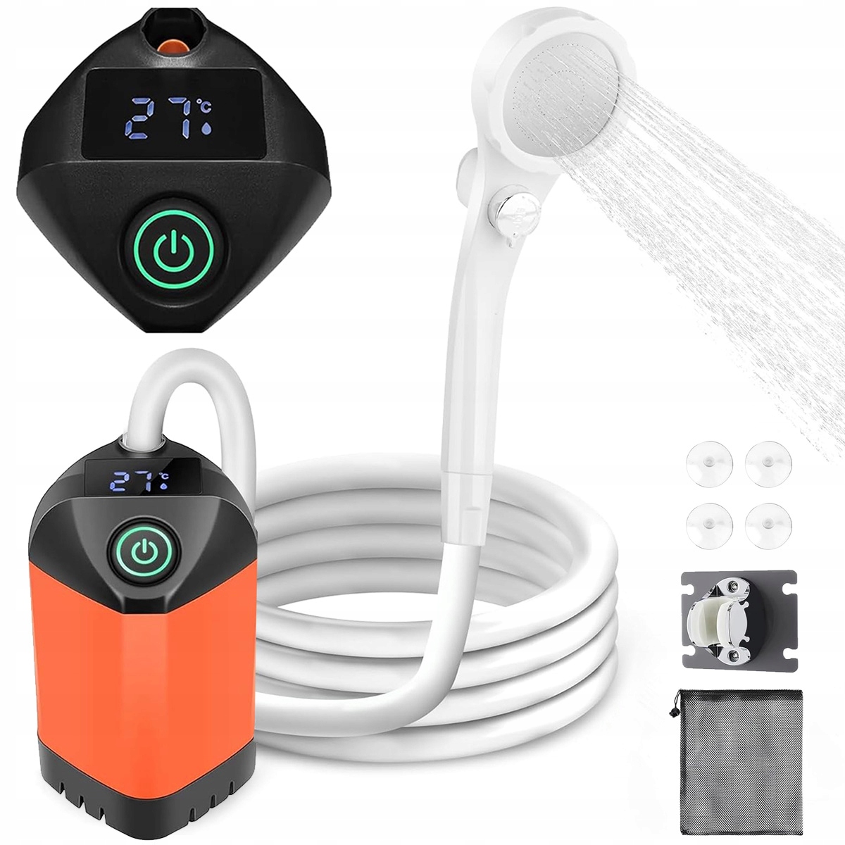 Prysznic Turystyczny Kempingowy Usb Akumulator 4800MAH Pompa Elektryczna