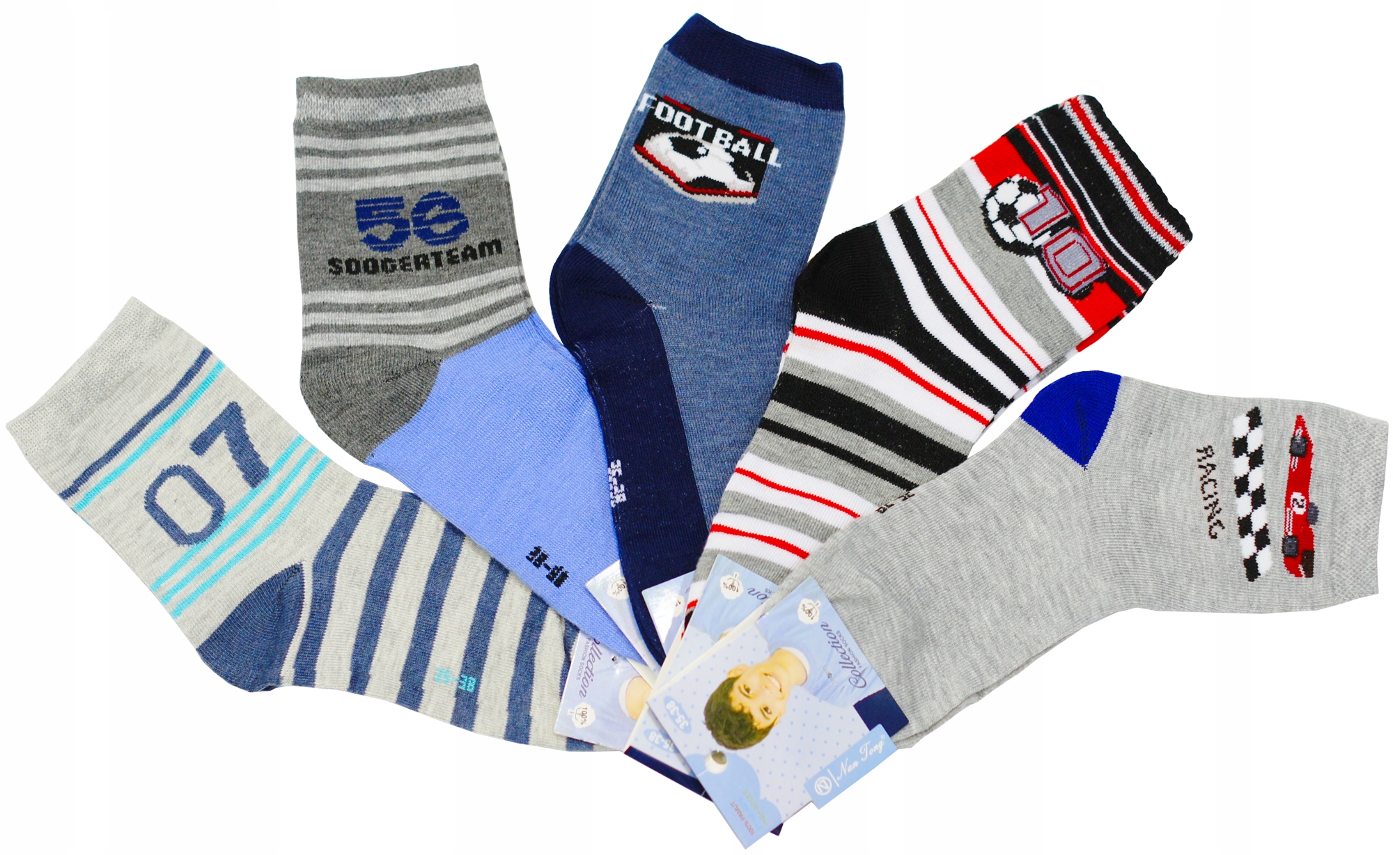 SKARPETKI SKARPETY CHŁOPIĘCE 5 PAR 23-26