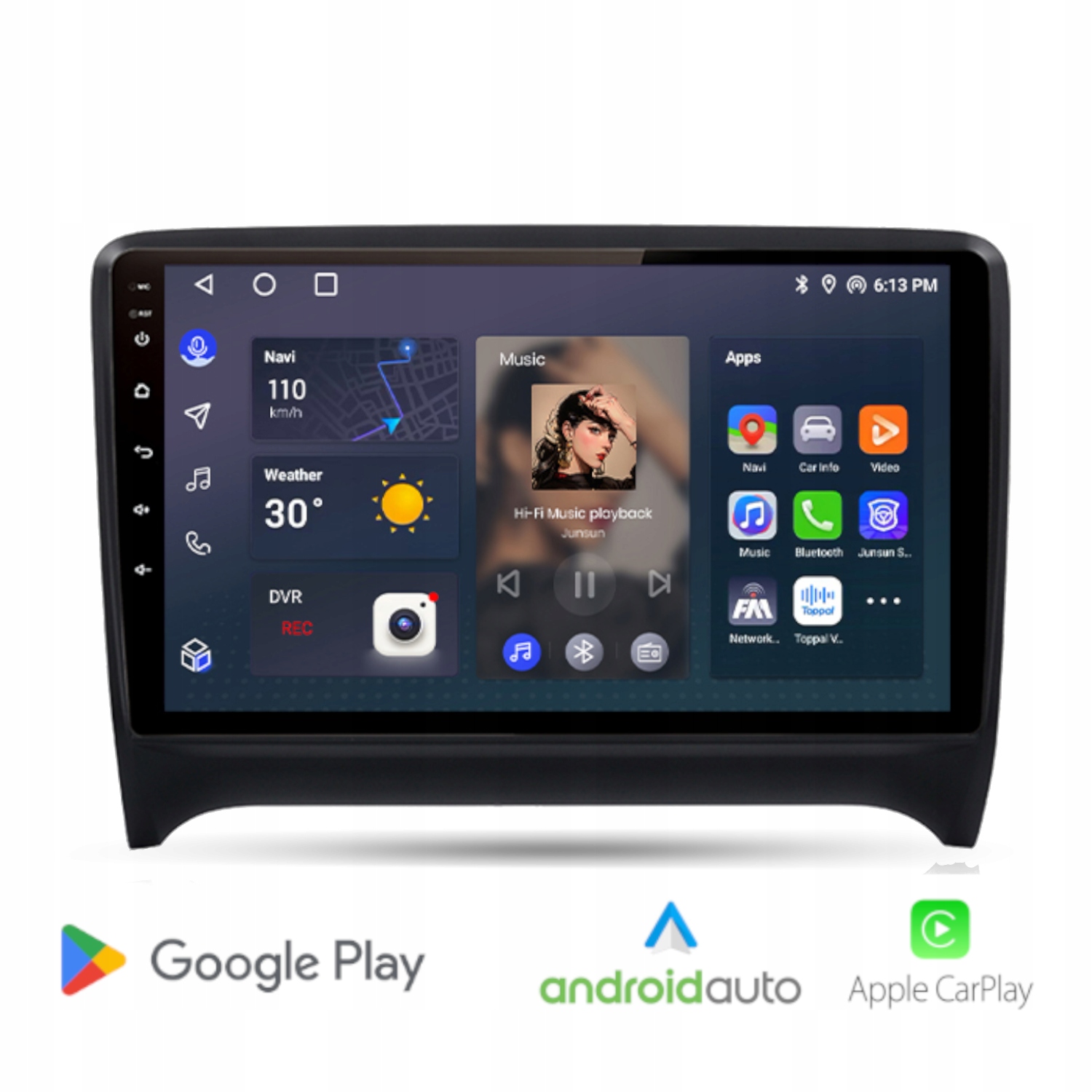 Android rádio pro Audi Tt 8J (2006-2013) Carplay Android Auto 6+128 Gb
