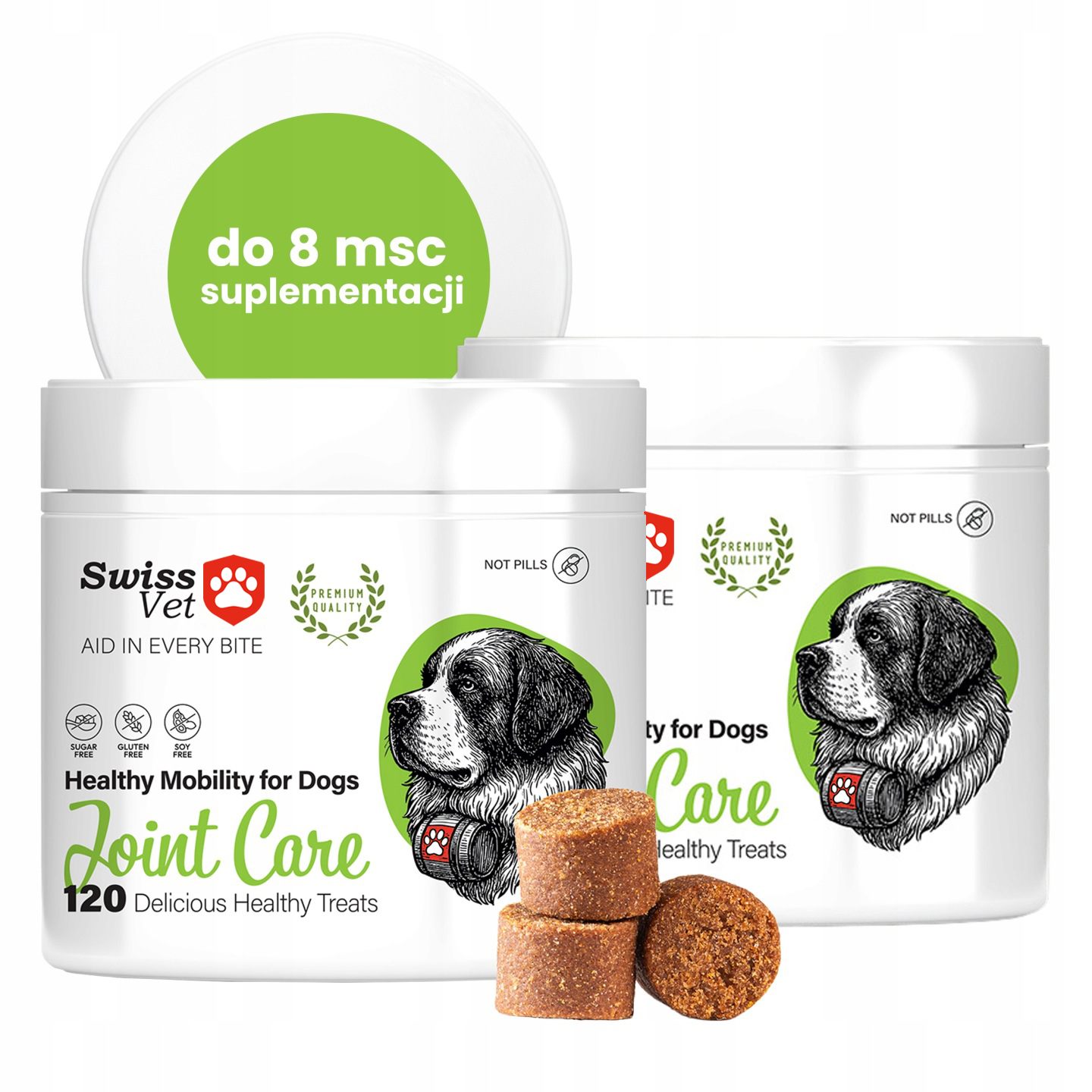 SwissVet Joint Care doplněk pro psy na klouby a kosti, 2 × 120 ks