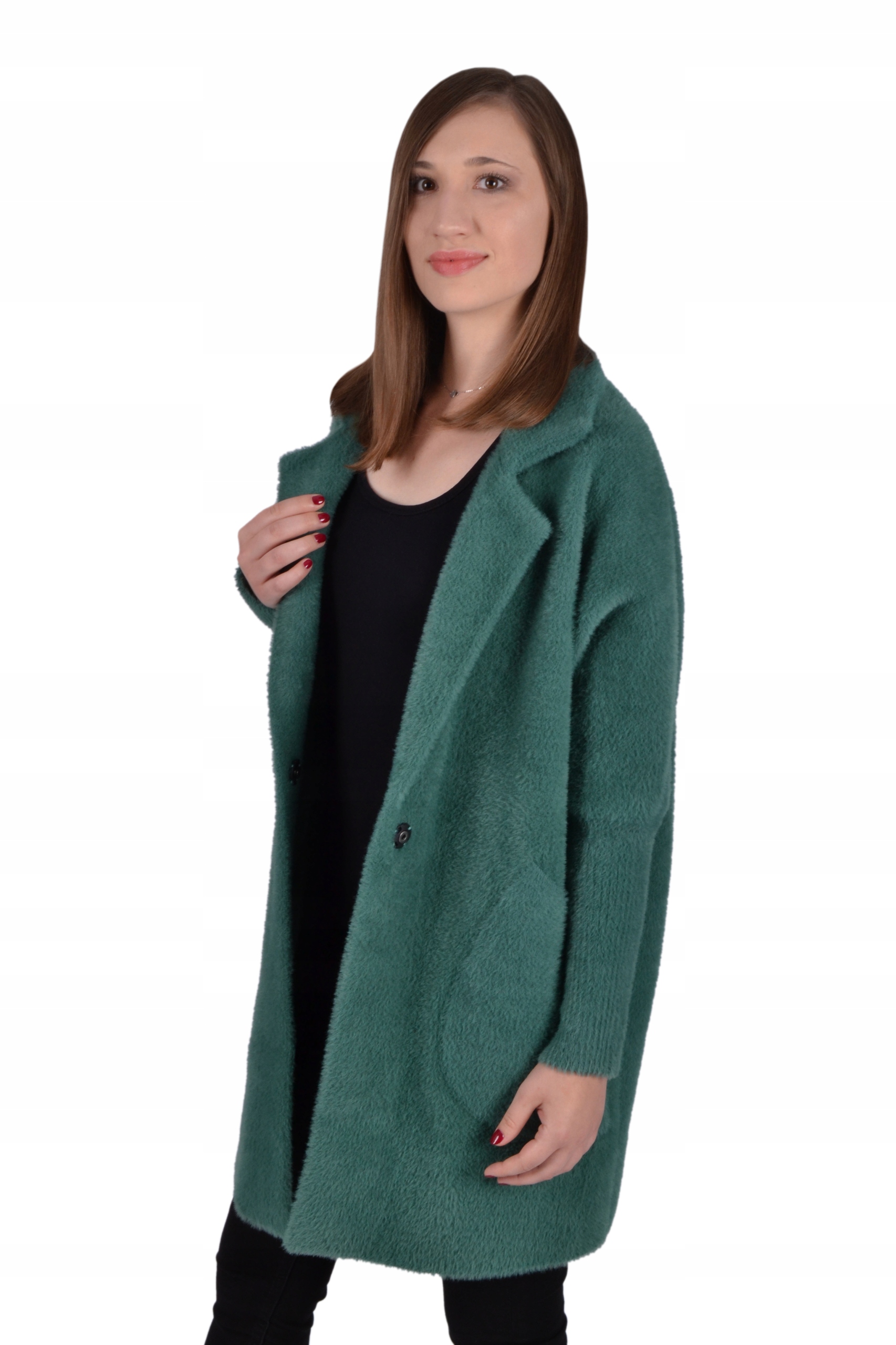 

Płaszczyk damski Alpaka oversize Model Mniejszy