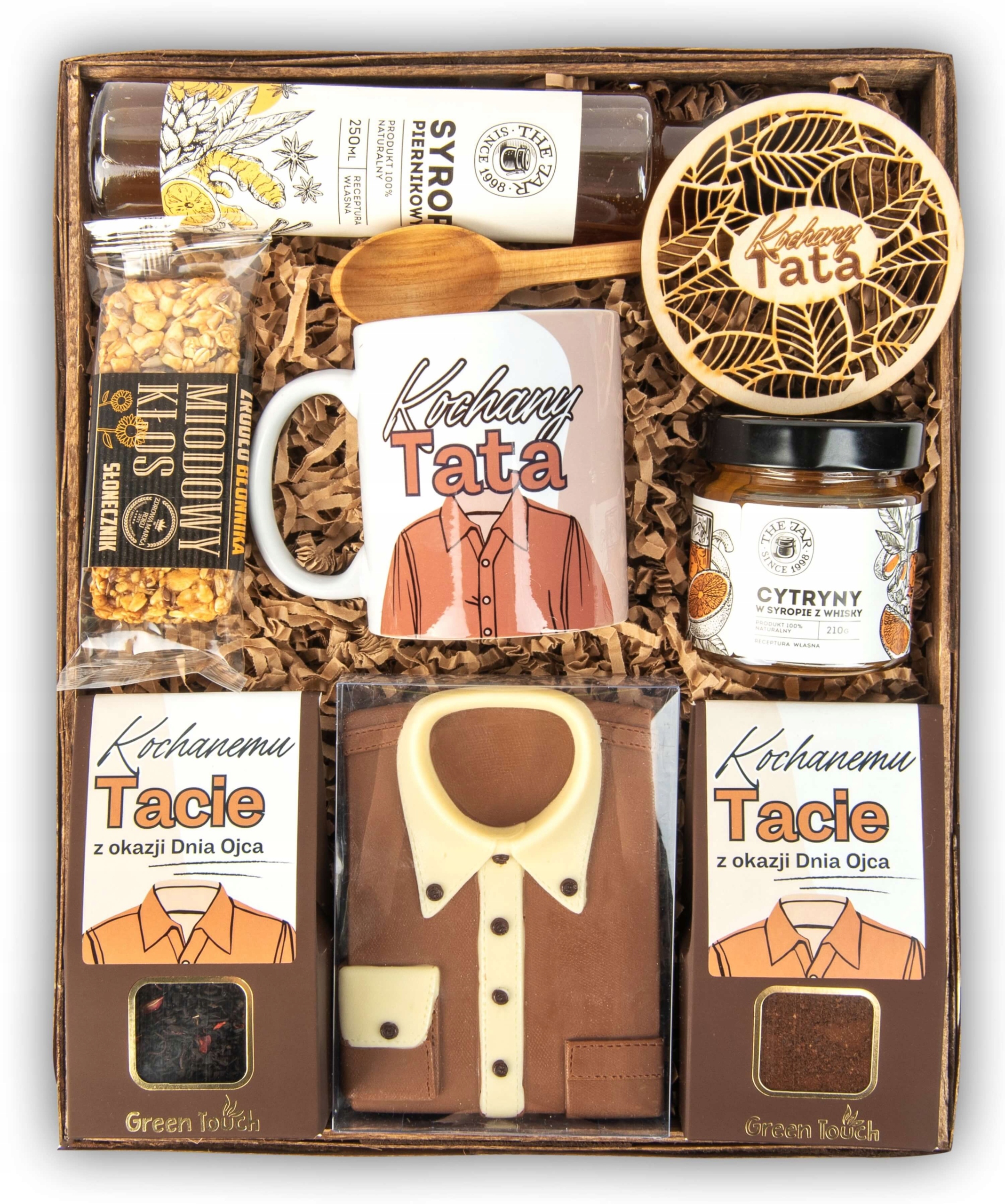 Levně Dárkový koš Den Otců pro tatínka, hrnek s sladkostmi