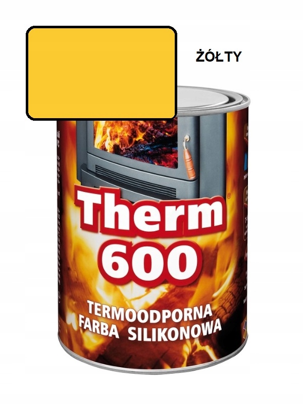 Farba żaroodporna Therm 600 2,5L Żółty