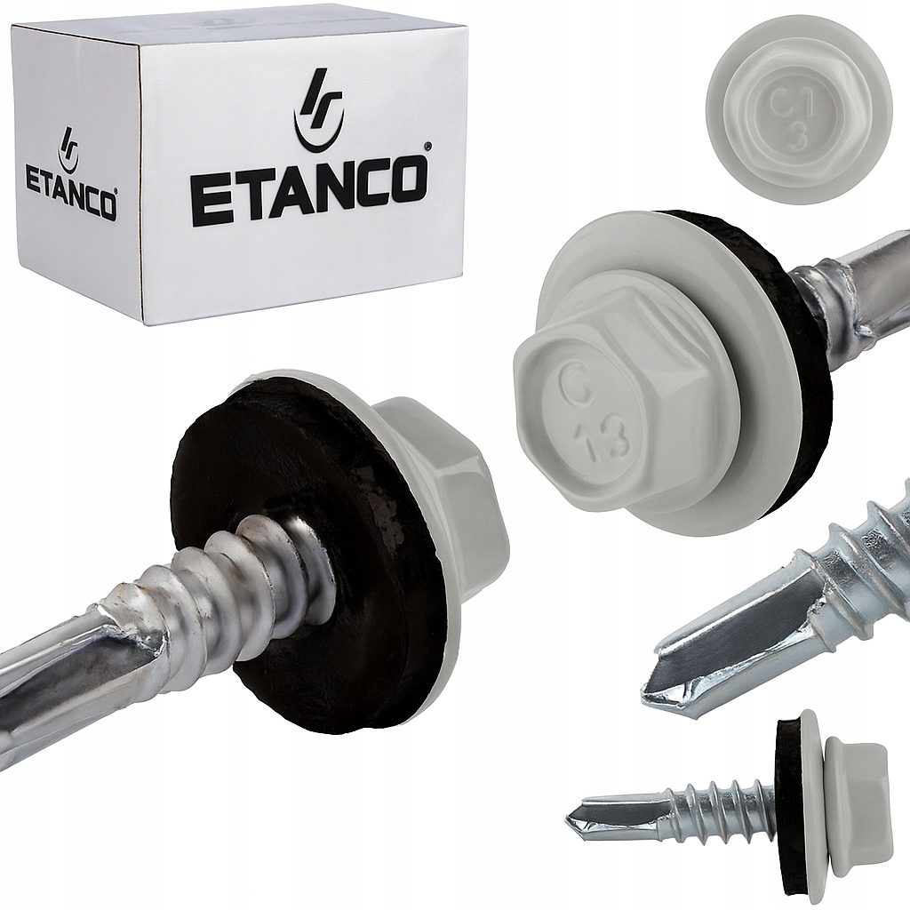 Wkręty samowiercące do stali, metalu Etanco GT5 5,5x25mm Ral 7035 250 szt.