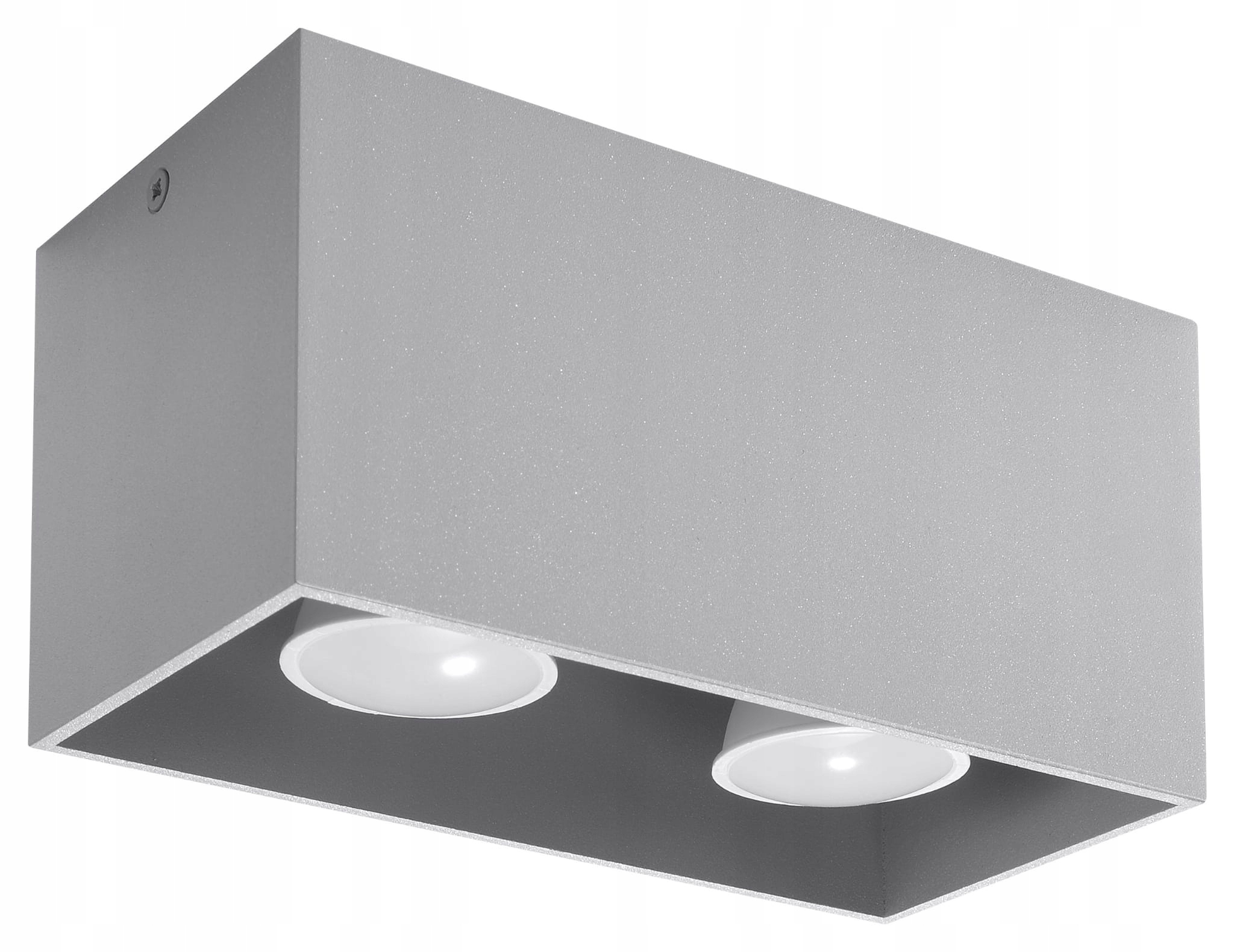 Sollux Stropní svítidlo dvojitá šedá obdélníková spotová lampa GU10