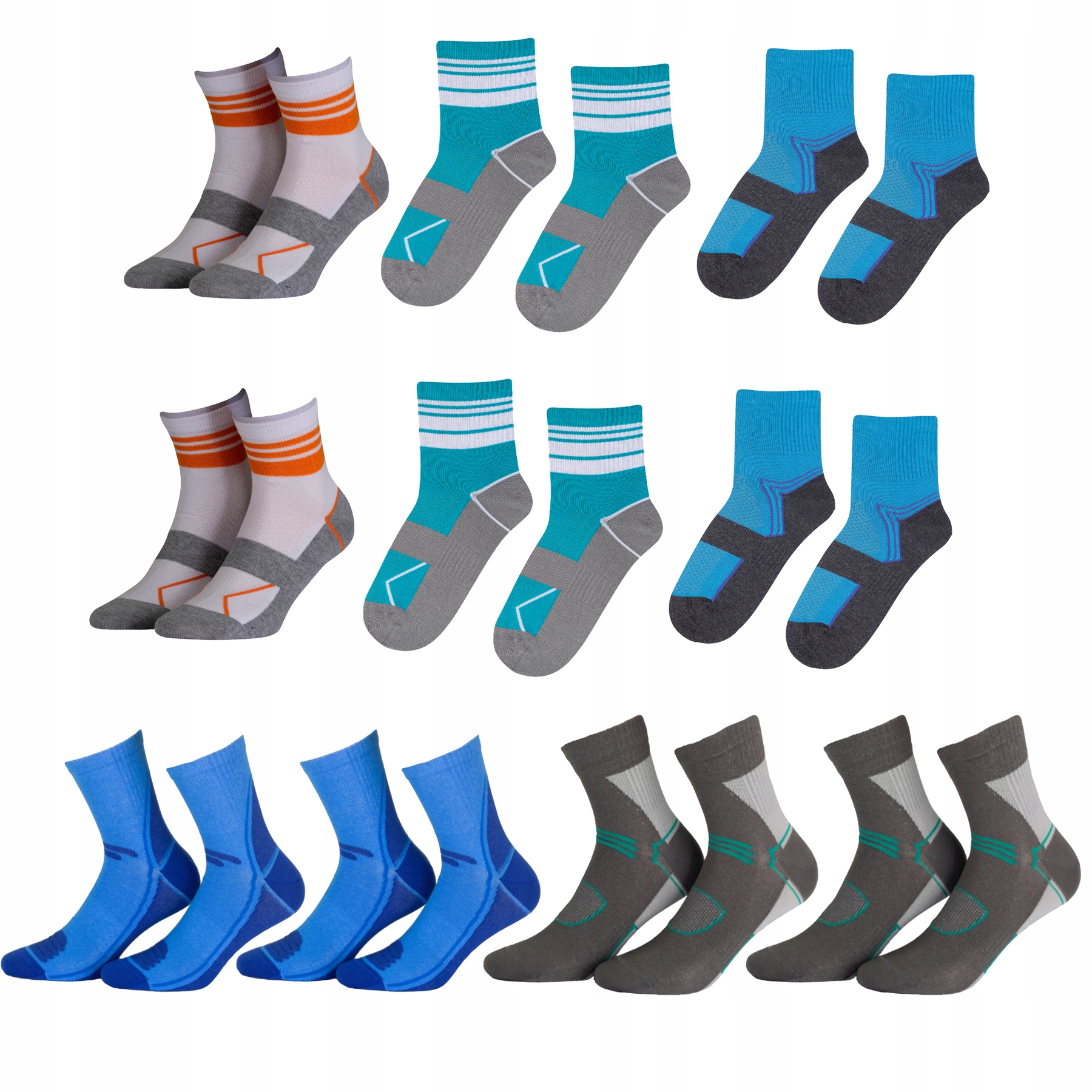 Sada 10X Wola Pánské Ponožky S Kostkami Ag+ MIX Vzorů 42/44