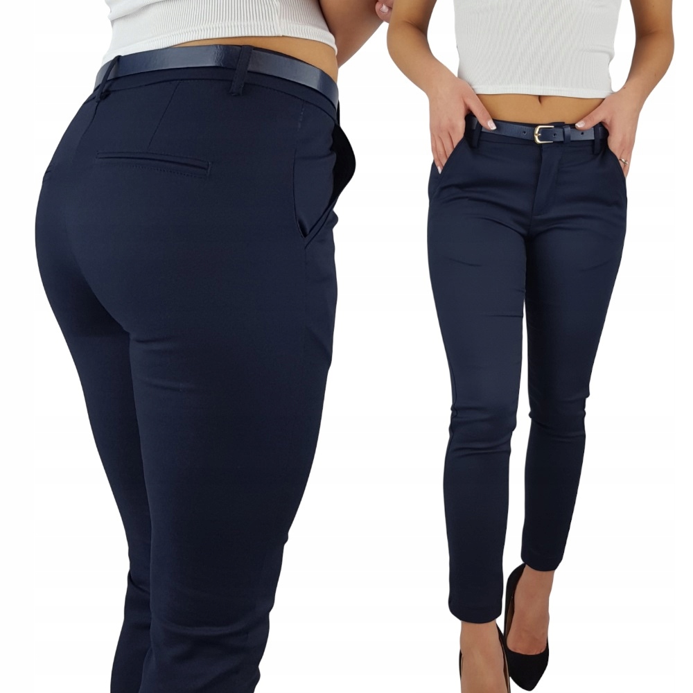 ELEGANCKIE SPODNIE DAMSKIE - CYGARETKI - RURKI 7/8 Marka inna