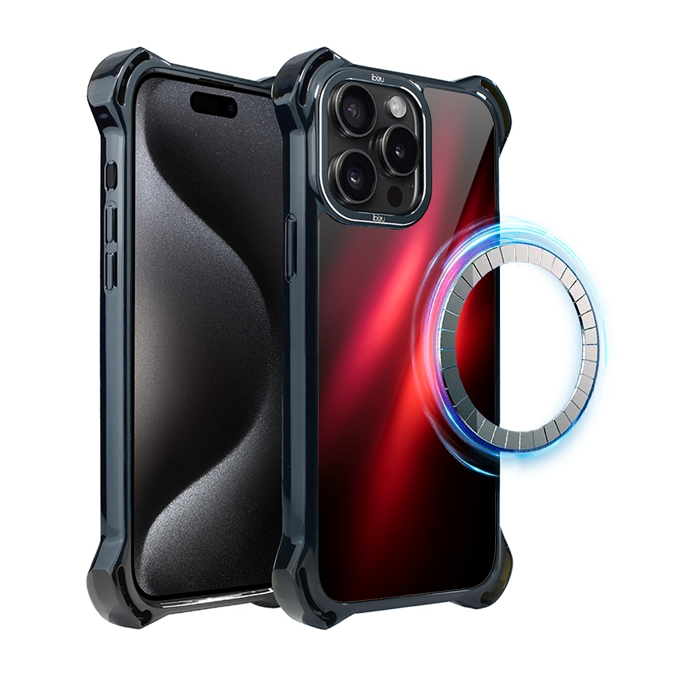 Pouzdro pro iPhone 15 Pro Max Ibizu DropGuard Ultra s MagSafe, červená Nebula