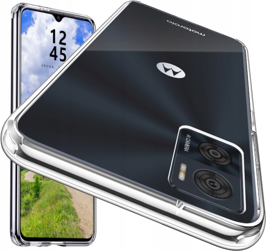

Etui do Motorola E22 E22i Gel Clear Case Szkło