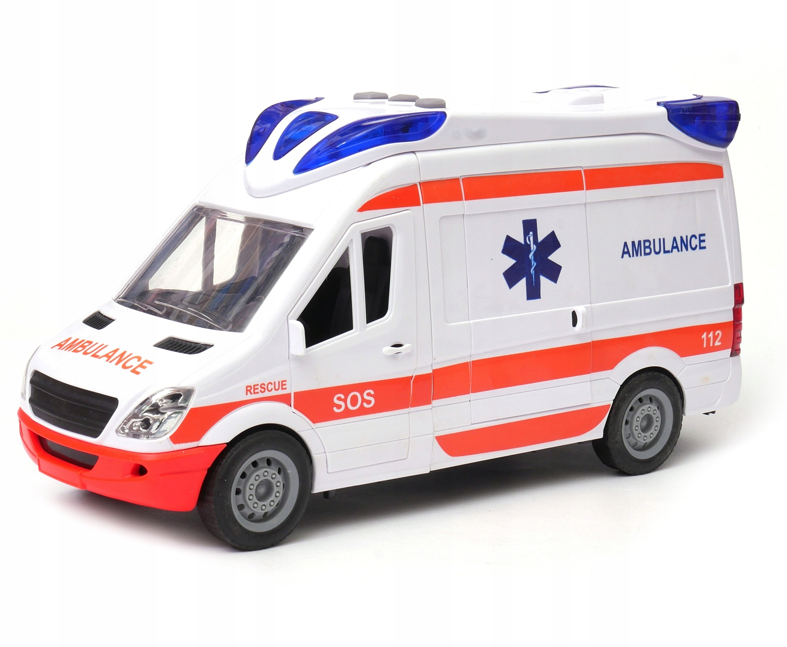 samochód pogotowia KARETKA nosze dźwięki otwierany Model Ambulance - karetka