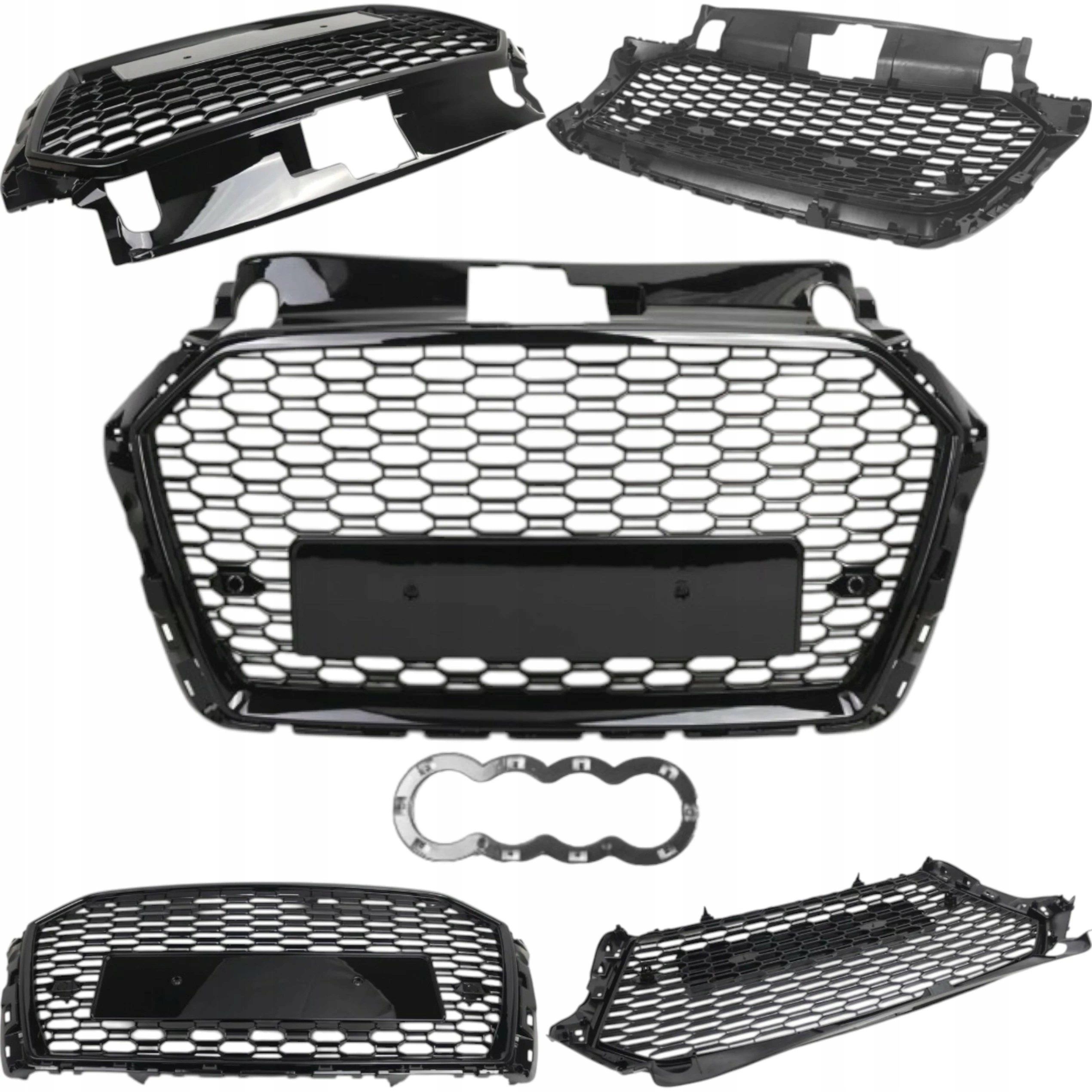 Audi A3 8V 2016-2020 Atrapa Grill Přední Rs vzhled Medová Plástev černý lesk