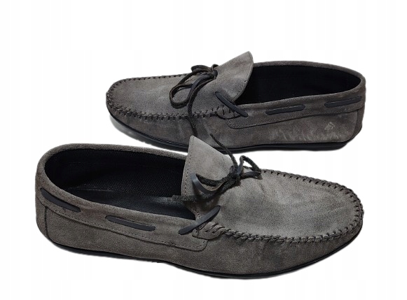 Mokasíny pánské kožené Sokolski W21-603 Šedé r42