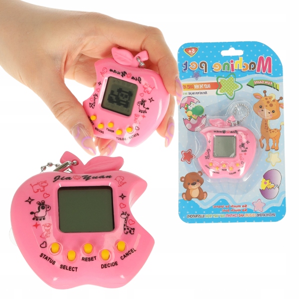TAMAGOTCHI GRA ELEKTRONICZNA DLA DZIECI JABŁKO Z DŹWIĘKIEM RÓŻOWY