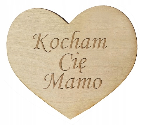 

Serce grawerowane Dla Mamy Kocham Cię Mamo 5cm
