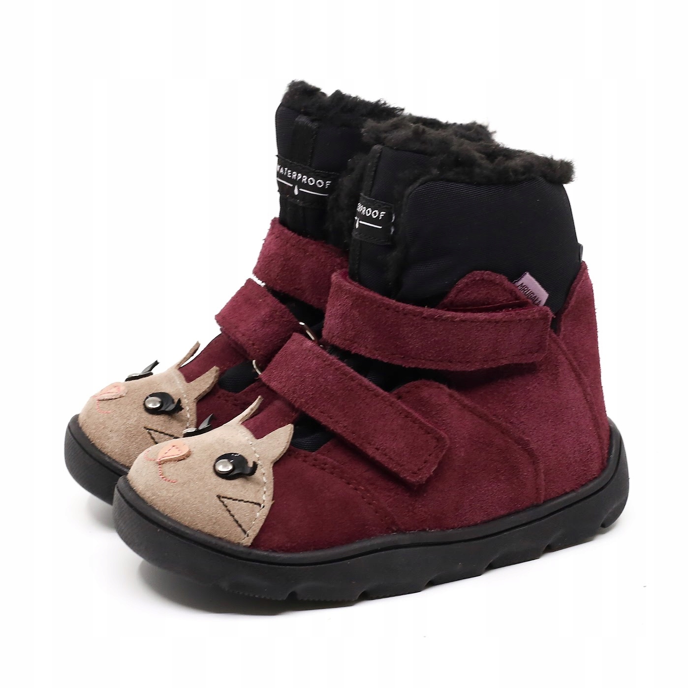 Mrugała trzewiki zimowe barefoot Heli kitty plum 29