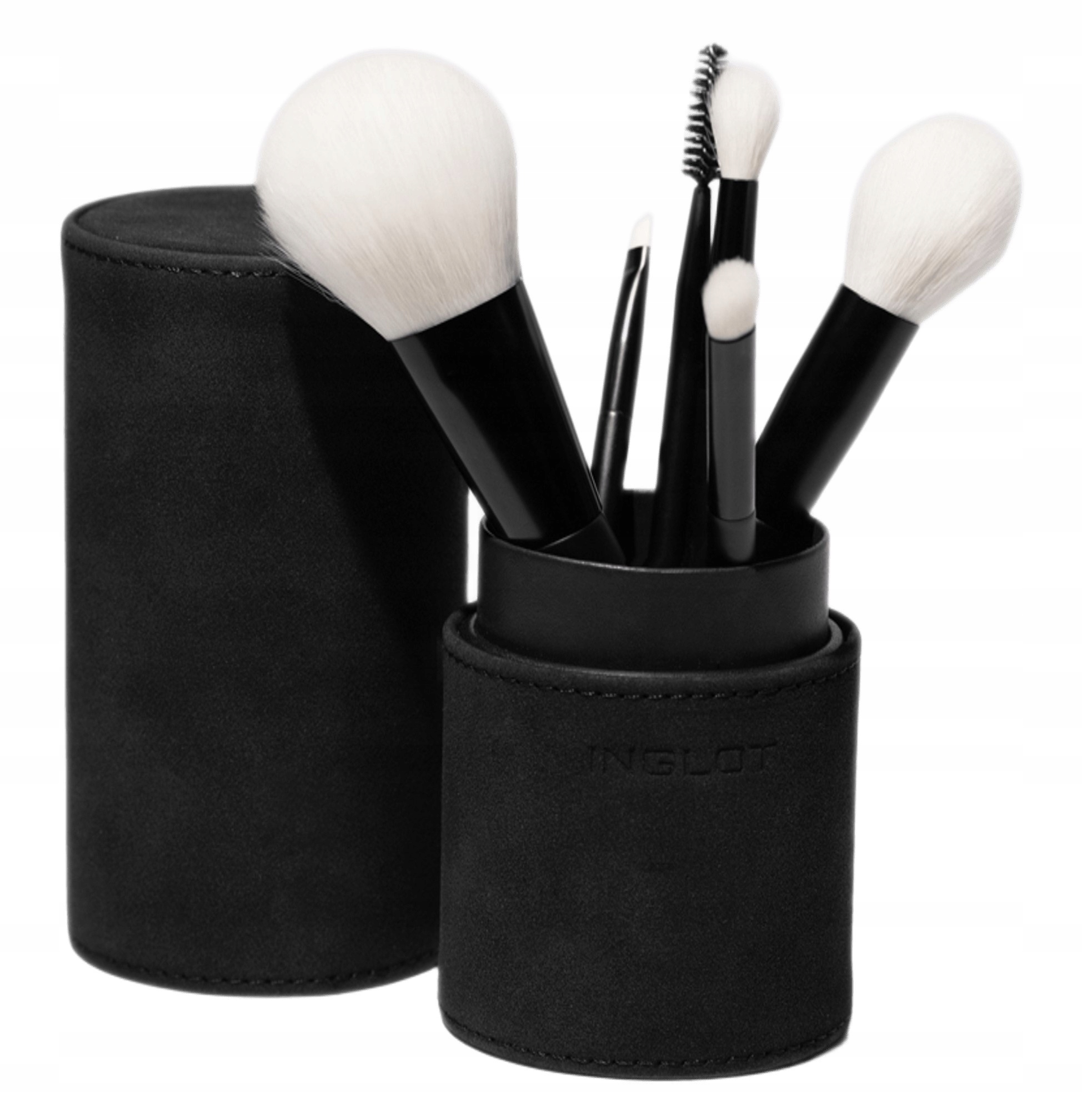 Inglot Brush Tube Makeup Set Zestaw pędzli do makijażu w tubie Czarny