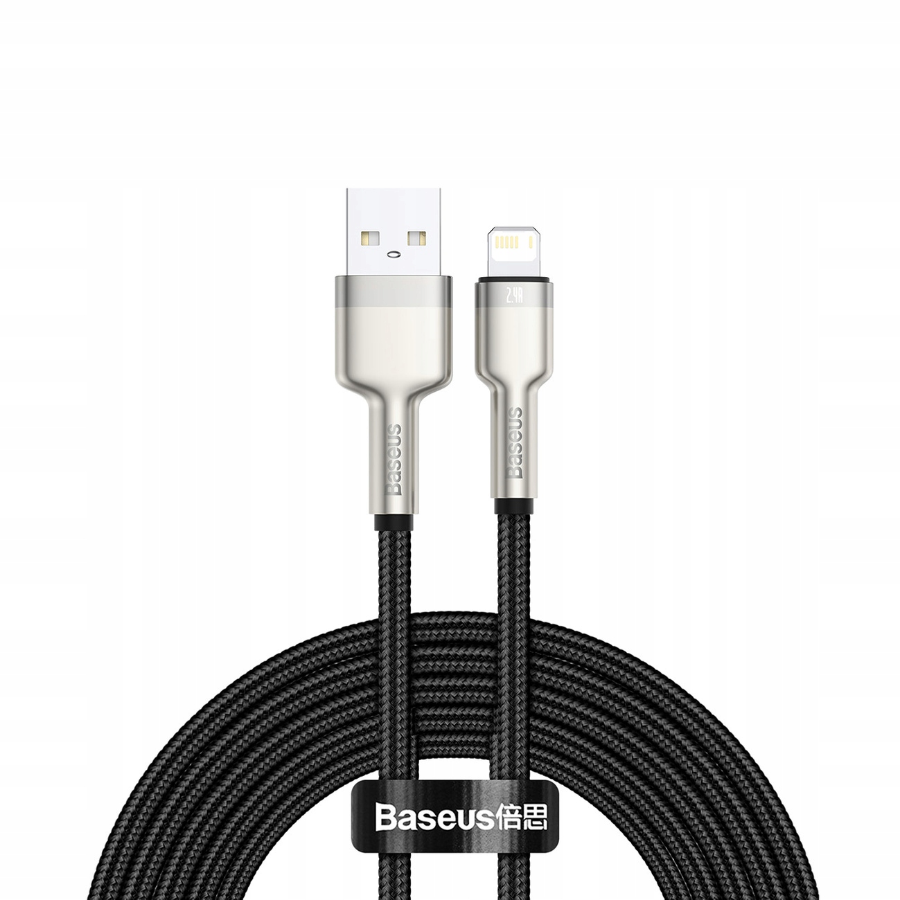 Kabel Baseus Cafule Series Metal Data Usb-a Lightning 2.4A 1m czarny