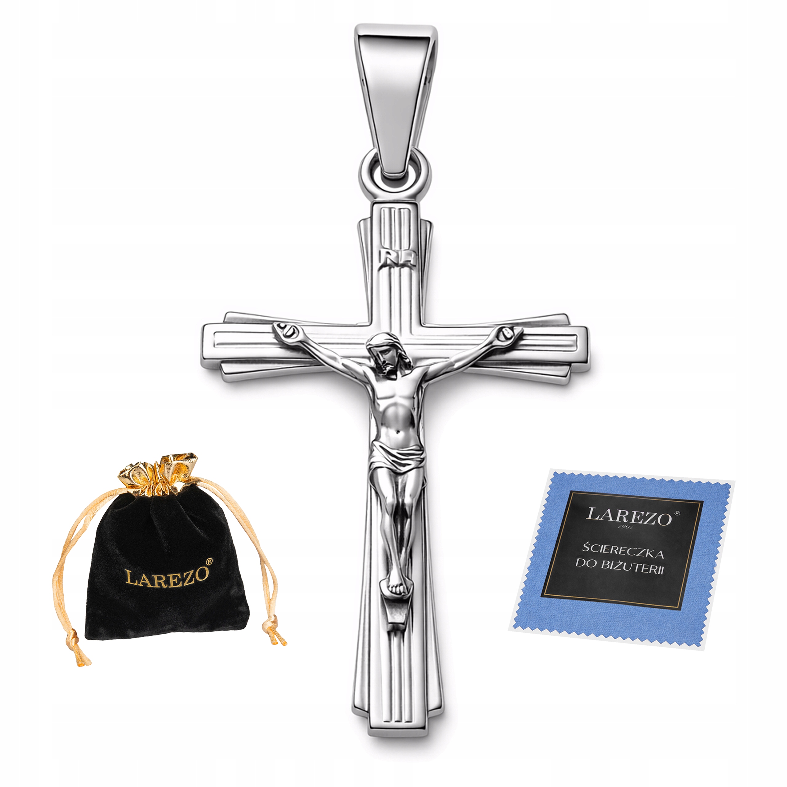 Stříbrný křížek s Kristem Křížek k řetízku Ježíš Kristus Stříbro 925