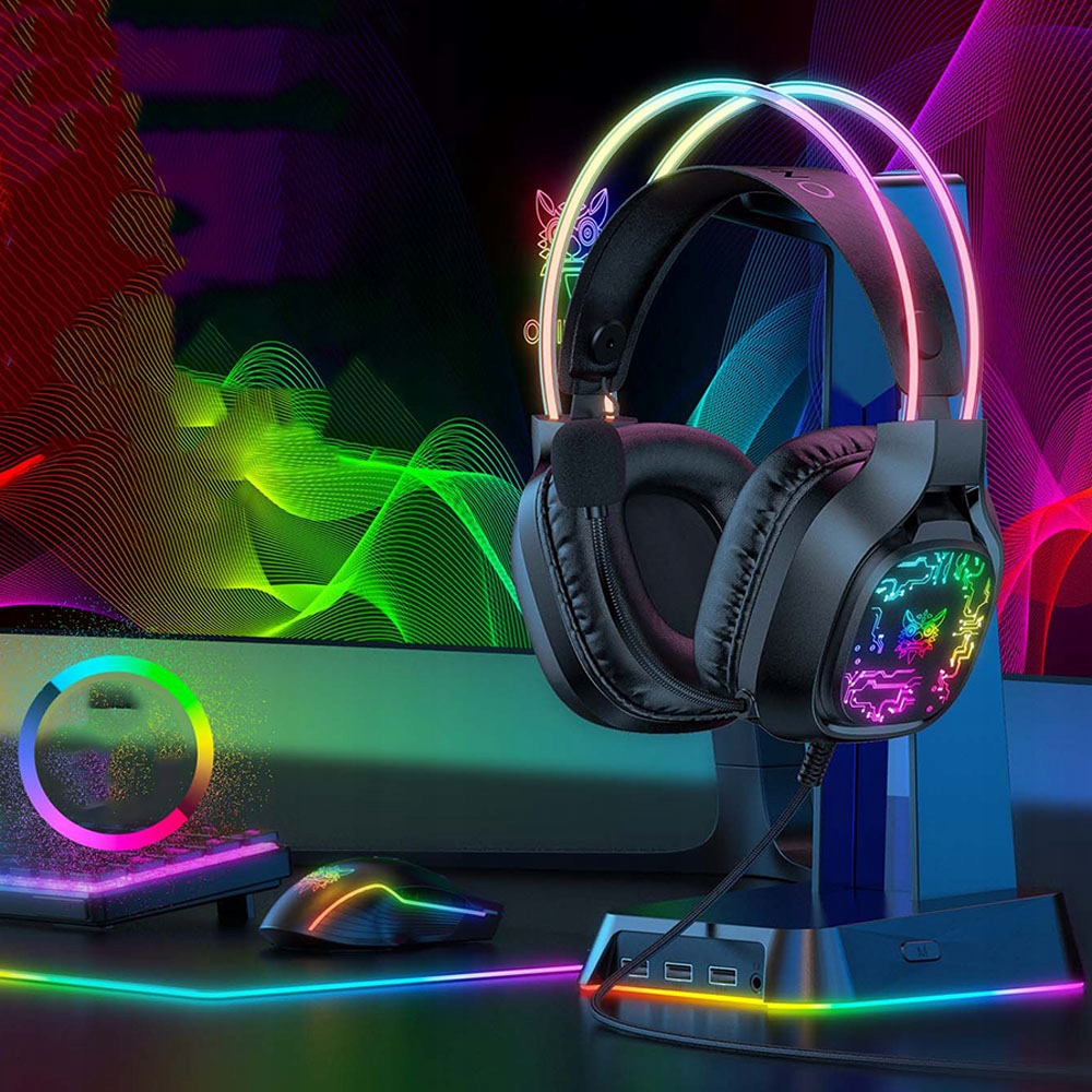 ONIKUMA X32 SŁUCHAWKI GAMINGOWE NAUSZNE PRZEWODOWE Z MIKROFONEM DO PC RGB Rodzaj słuchawek nauszne