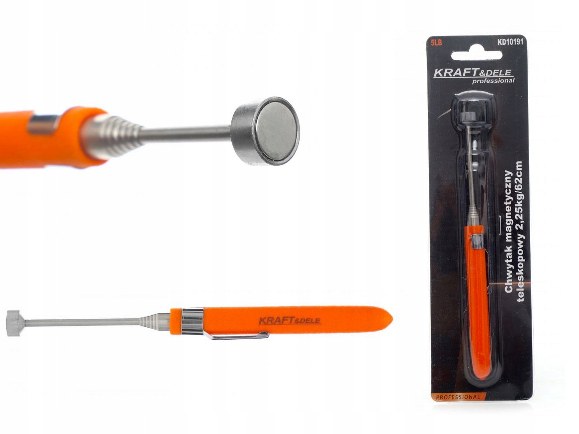 

Chwytak Magnetyczny Teleskopowy KD10191 62 cm