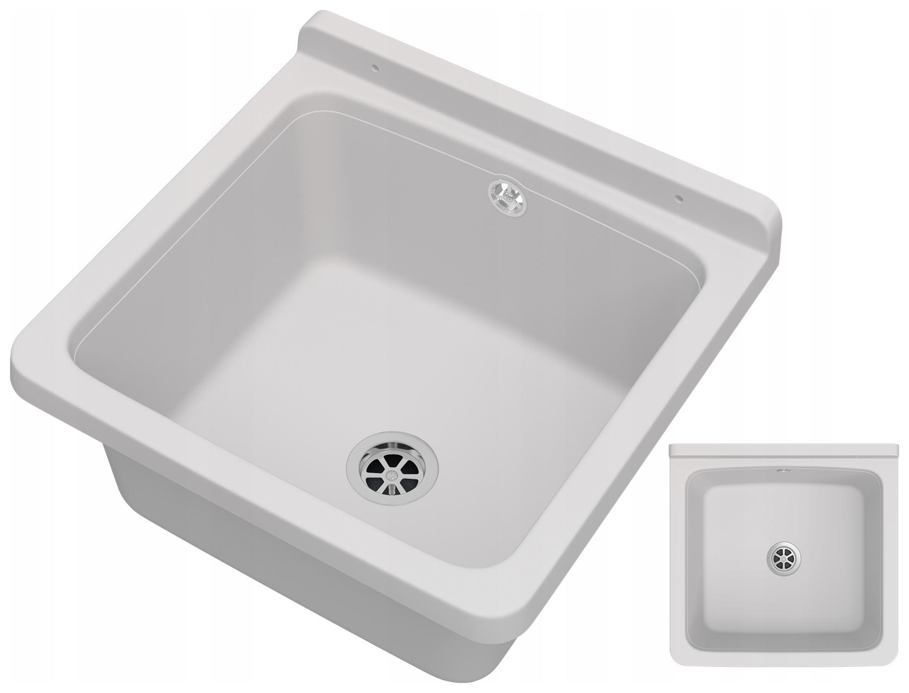 Bílý dřez Technický dřez do prádelny Technická komora Orta Sifon