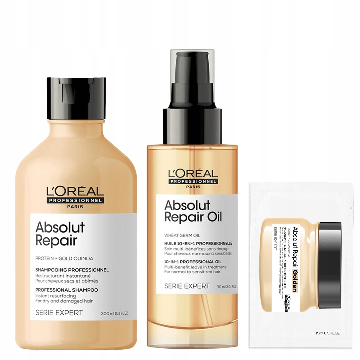 Loreal regenerační sada Absolut Repair – olej, šampon dárek