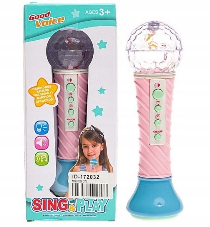 

Zabawka Mikrofon dla Dziewczynki Świeci Gra