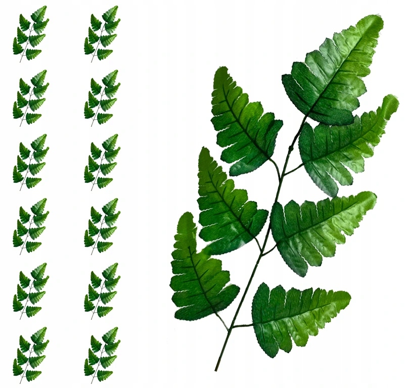 

12x Liść Sztuczny Paproci Pteris Do Dekoracji