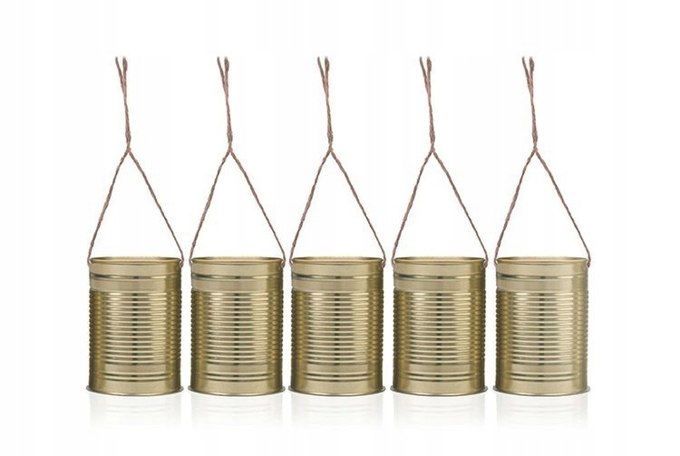 PUSZKI DEKORACYJNE PRĄŻKOWANE ZŁOTE DEKORACJA 5szt