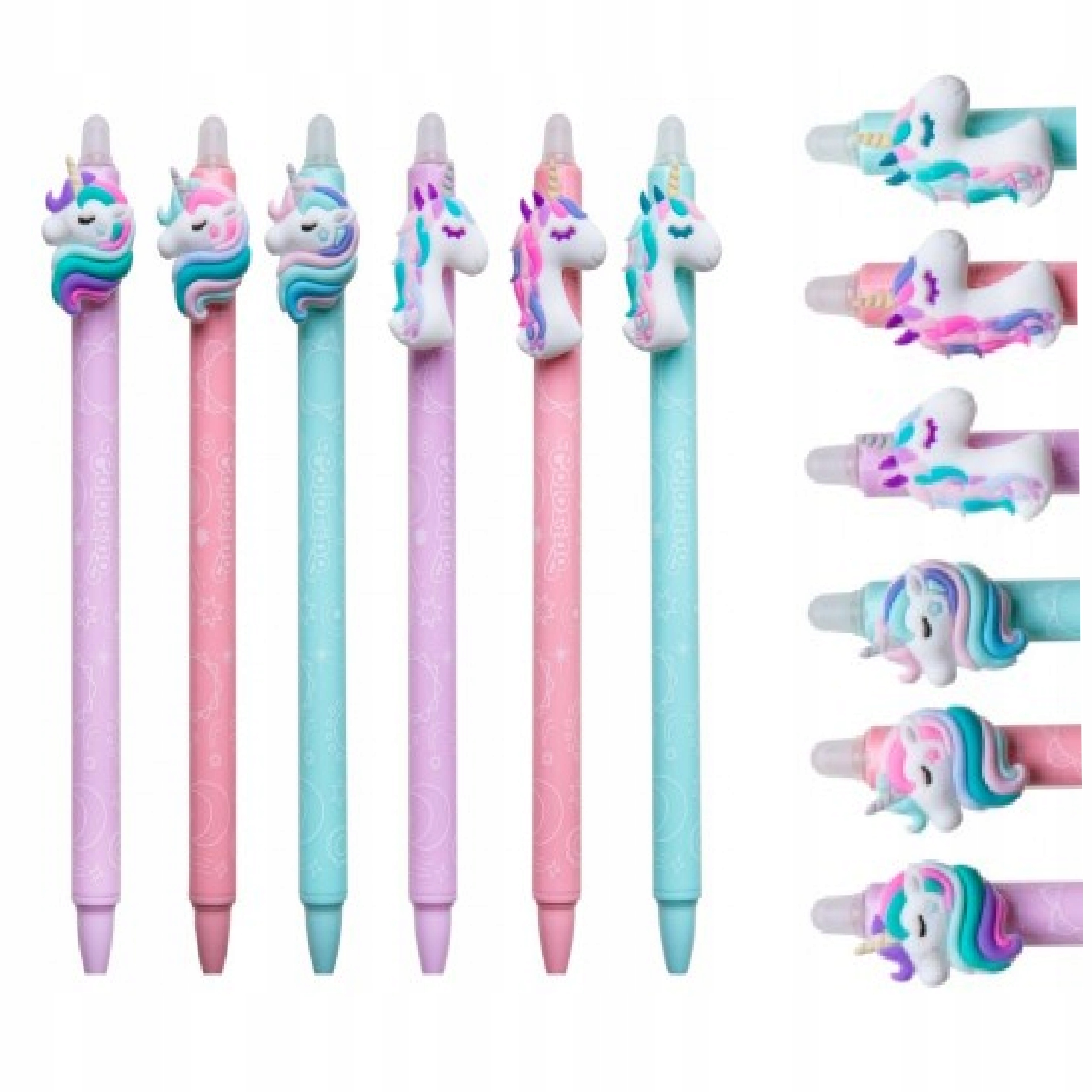 ZESTAW DŁUGOPIS WYMAZYWALNY UNICORN COLORINO 6 szt