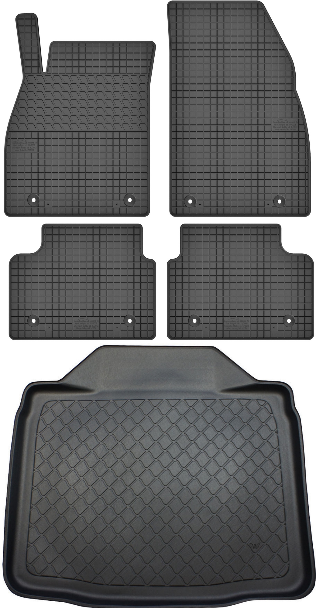 Opel Insignia A Sedan Liftback od roku 2008-2014 Sada Koberce batožinový priestor