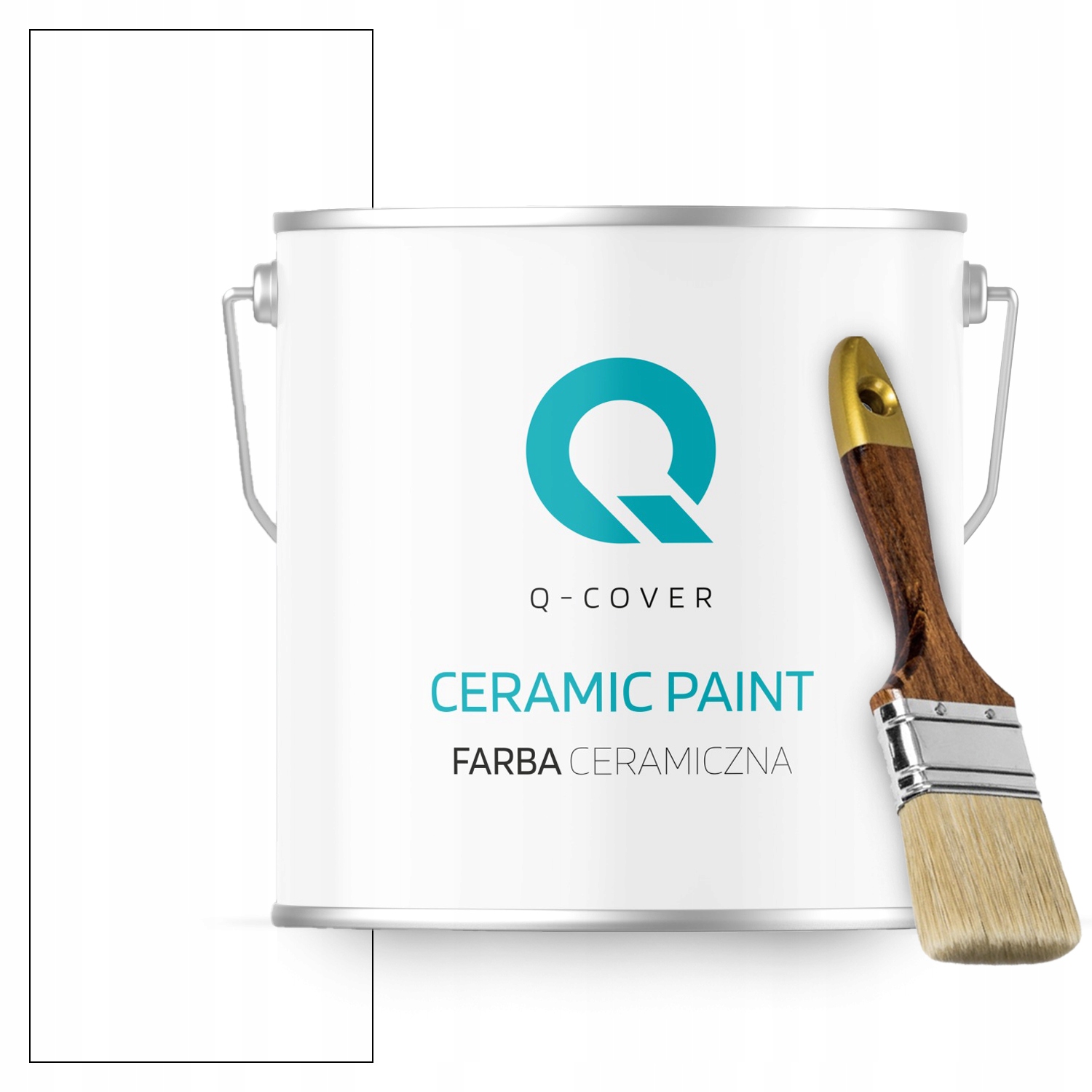 Farba Ceramiczna Ceramic 5L Głęboki Mat Śnieżny Biały Biała Biel Pędzel