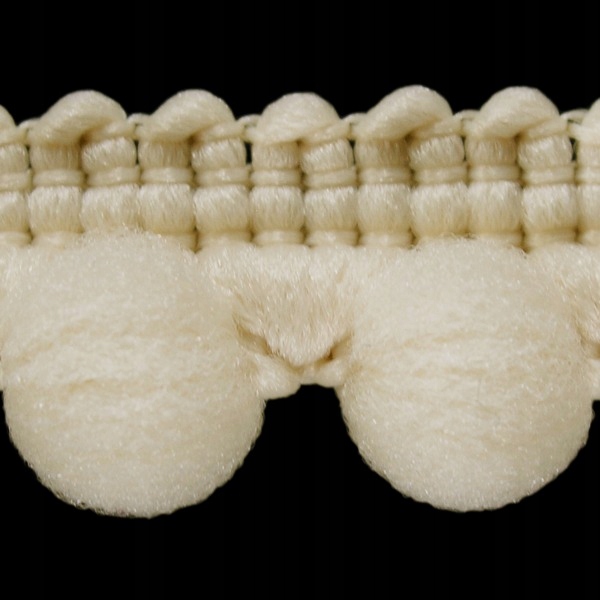 Taśma z pomponami 12mm/25m ecru 712 PA-15