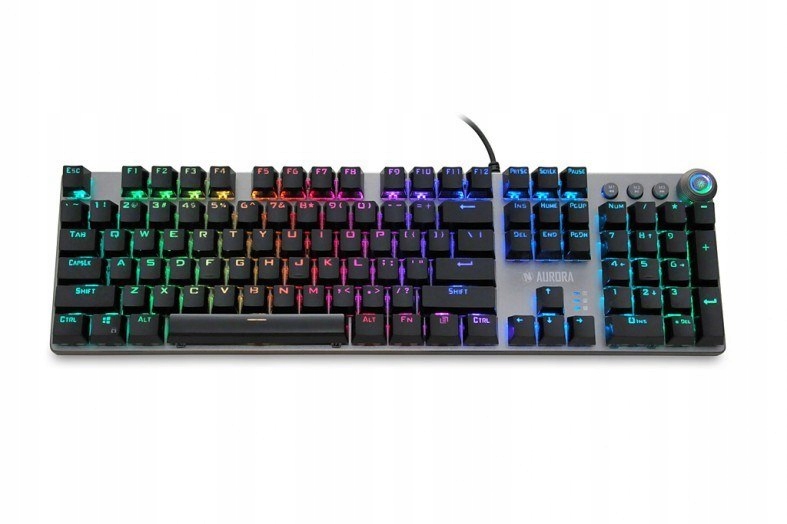 Klawiatura mechaniczna Ibox Aurora K-4 Rgb IKGMK4 (usb; (us); kolor czarny)